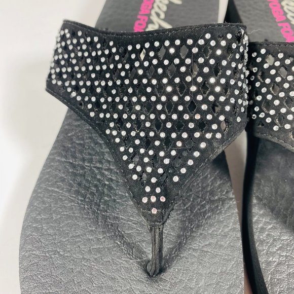 Skechers Yoga Foam Bling Flip Flop Size 9 - Picture 9 of 10